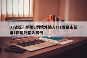 31省区市新增1例境外输入/31省区市新增1例境外输入病例